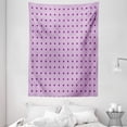thumbnail image 1 of Mauve Decor Tapestry, Trendy Polka Dots Background Nostalgic Stylized Feminine Fashion Artsy Pattern, Wall Hanging for Bedroom Living Room Dorm Decor, 60W X 80L Inches, Plum Lilac, by Ambesonne, 1 of 5