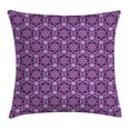 thumbnail image 1 of Mauve Decor Throw Pillow Cushion Cover, Fractal Primitive Mosaic Style Inspired Abstract Trippy Unusual Shapes, Decorative Square Accent Pillow Case, 18 X 18 Inches, Dark Purple Violet, by Ambesonne, 1 of 2