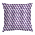 thumbnail image 1 of Mauve Decor Throw Pillow Cushion Cover, Geometric Crossed Pattern with Mirroring Mosaic Rhombus Diamond Stripe Shapes, Decorative Square Accent Pillow Case, 16 X 16 Inches, Mauve Lilac, by Ambesonne, 1 of 2