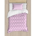 thumbnail image 1 of Mauve Duvet Cover Set, Abstract Daisy Chamomiles Pattern Classic Love Florets Petals Art Image, Decorative 2 Piece Bedding Set with 1 Pillow Shams, Twin Size, White and Lilac, by Ambesonne, 1 of 3