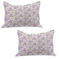 thumbnail image 1 of Mauve Knitted Quilt Pillowcover Set of 2, Retro Style Floral Petals Love Natural Beauty Nostalgic Soft Plants Art, Standard Queen Pillow Sham Bedroom, 30" x 20", Violet Purple, by Ambesonne, 1 of 1