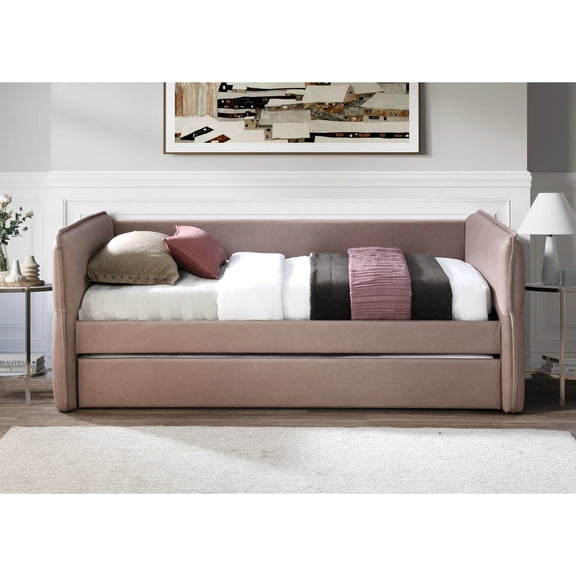 Mauve Polyester Fabric - Trundle for Daybed - Guest Room Decor - Easy Maintenance