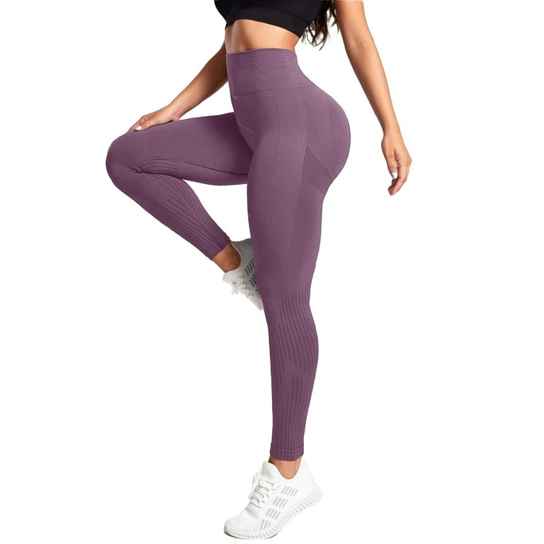 Mauve Purple Cropped Active Bottoms Women's Sports Leggings (Women's) 