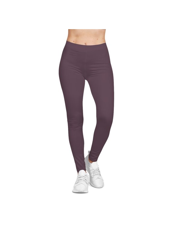 Mauve Shadow Color Women's Poly-Span Casual Leggings XS-2XL