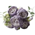 thumbnail image 1 of Mauve Silk Artificial Flowers, Eucalyptus Green Stems, Table Decorations for Dining Room, Office Valentine Decor, Bedroom Table Accents, 1 Pc, 1 of 6