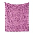 thumbnail image 1 of Mauve Soft Flannel Fleece Throw Blanket, Abstract Vintage Pattern Cultural Ornamental Oriental Boho Artwork, Cozy Plush for Indoor and Outdoor Use, 50" x 70", Magenta Pink, by Ambesonne, 1 of 6
