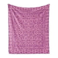 thumbnail image 1 of Mauve Soft Flannel Fleece Throw Blanket, Abstract Vintage Pattern Cultural Ornamental Oriental Boho Artwork, Cozy Plush for Indoor and Outdoor Use, 60" x 80", Magenta Pink, by Ambesonne, 1 of 6