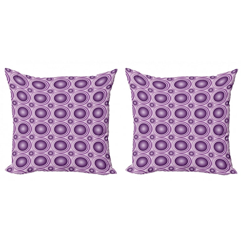 Purple Geometric Lines Decorative Throw Pillow Cover