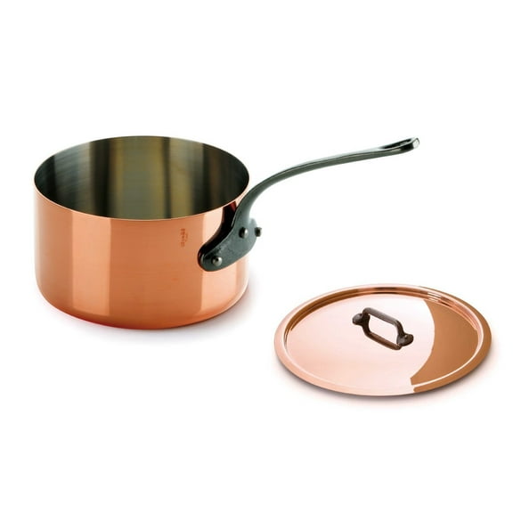 Mauviel M'150c Copper Saucepan with Lid, 7"