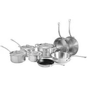Mauviel MCook 5-Ply Polished Stainless Steel 12-Piece Cookware Set With Cast Stainless Steel Handles