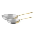 thumbnail image 1 of Mauviel M'Cook B 5-Ply Polished Stainless Steel 2-Piece Frying Pan Set With Brass Handles, 1 of 4