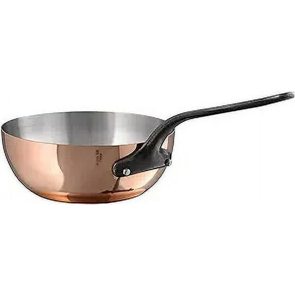 Mauviel M'150 Ci Curved Splayed Saute Pan, 8.3 Inch