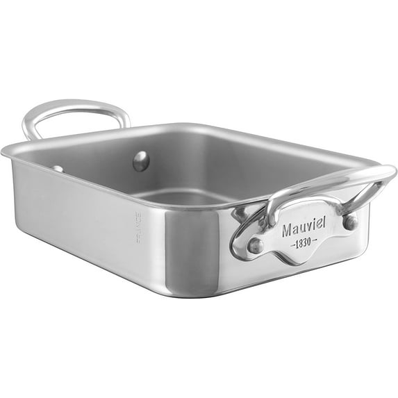 Mauviel M'Minis Stainless Steel Rectangular Roasting Pan, 7.1 X 5.5 Inch