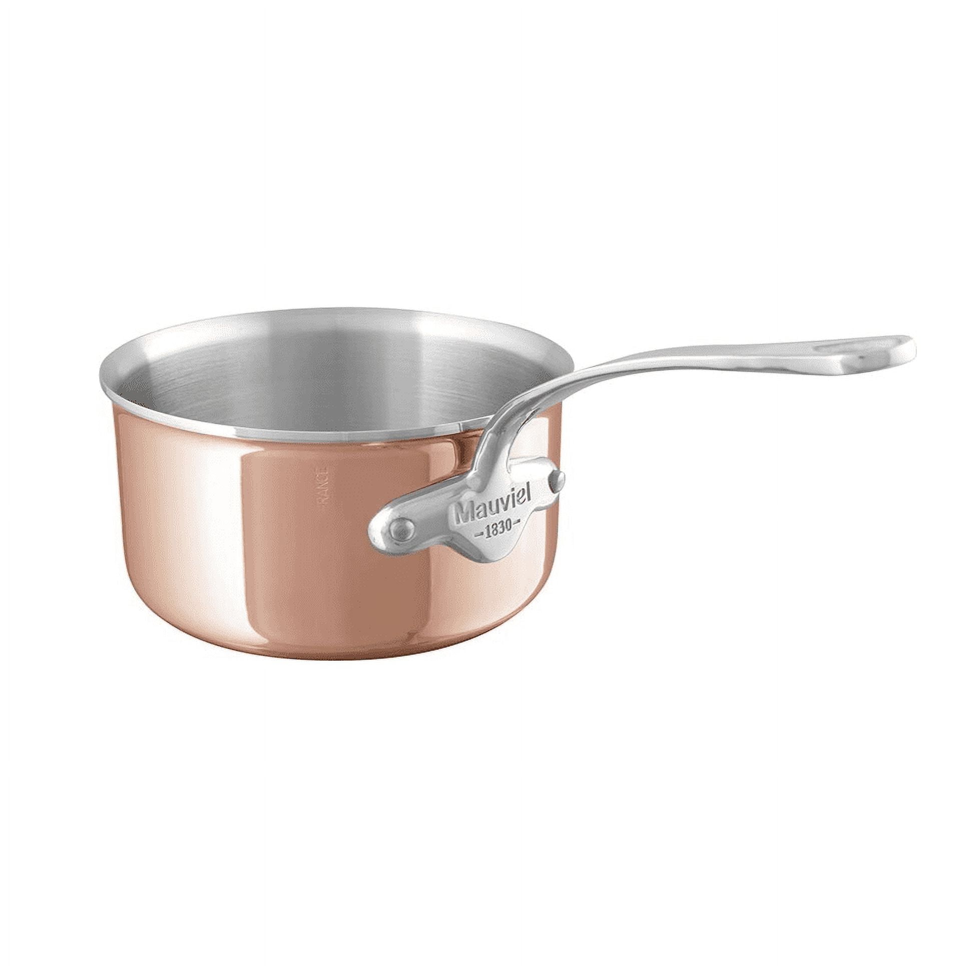 Mauviel M'Minis 2-Inch Polished Copper Sauce Pan – Brass Handle, Made In France