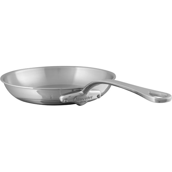 Mauviel M'Urban 4 Tri-Ply Polished Stainless Steel Frying Pan With Cast Stainless Steel Handle, 9.4-in