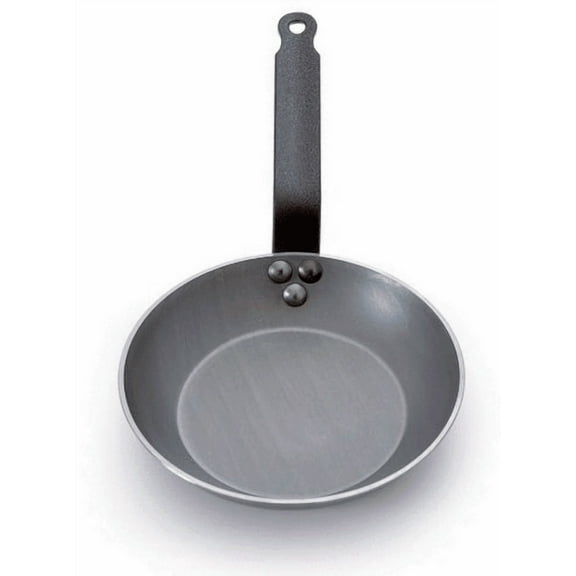 Mauviel M'steel Round Frying Pan, Steel Handle, 9.5"
