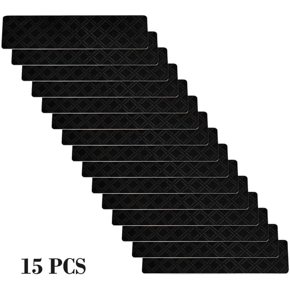 Mauxuk 15PCS Non-Slip Carpet Stair Treads for Pets and Seniors, Self-Adhesive Stair Mats with Strong Grip, Easy to Clean, Durable Indoor Rug Runners