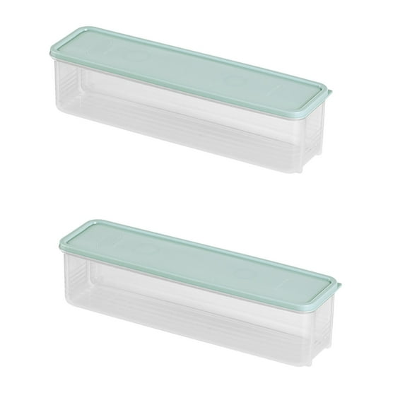 Mauxuk 2-Pack Airtight Noodles Storage Box, Plastic Kitchen Organizer for Eggs & Pasta, BPA-Free Food Container, Space-Saving Fridge Box