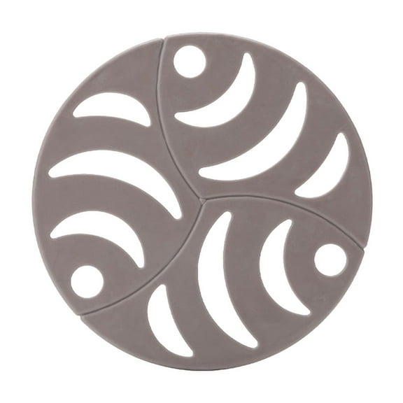 Mauxuk 2-Pack Silica Gel Heat Resistant Non-Slip Cup Mats, Flexible Kitchen Counter Protector for Hot Utensils, Durable & Easy Clean Beige Trivet, 6.69 x 6.69 Inches, 0.13 lb Each