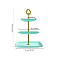 thumbnail image 1 of Mauxuk 3-Tier Cupcake Stand Plastic Dessert Tray Tower for Tea Party Wedding Shower, 16-18 Cupcakes, Easy Clean, Golden Metal, White, 1 of 5