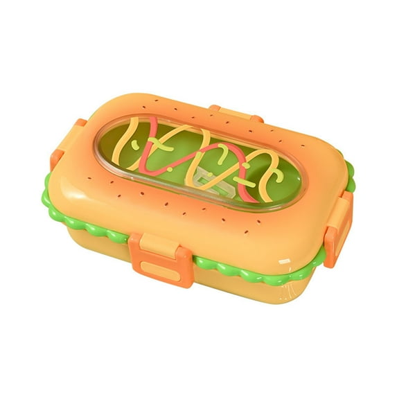 Mauxuk 430ml Bento Lunch Box with Stainless Steel Liner & Cutlery - Leakproof, Multi-Compartment, Food Grade Plastic, Lightweight (8.46x5.51x3.15in)