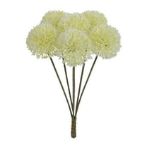 Mauxuk 6 Pack Realistic Dandelion Flowers Artificial Plastic Home Decor - High Simulation Floral Arrangement for Vase, Shelf, Table - Bendable Stems, Long-Lasting (Green)