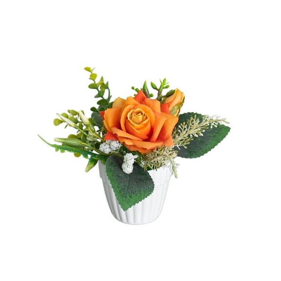 Mauxuk Artificial Corner Rose Potted Plant - Realistic Plastic Succulent Decoration for Home & Office - Waterproof & Sun-Proof - Enhance Your Space with Year-Round Beauty - Hot Pink