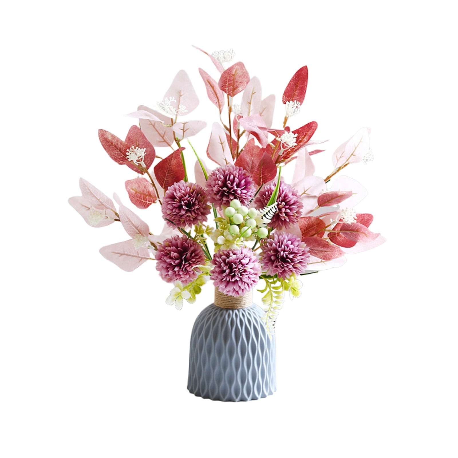 Anna's Whimsy Artificial Flowers With Vase White Roses Peonies Silk Flowers In Vase Faux Floral Centerpieces For Table Arrangement For Weddings, Homes, Parties Decorations (White