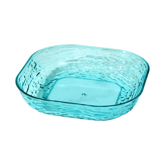 Mauxuk Clear Plastic Fruit Tray Large Capacity 9.6 Inch Serving Platter for Snacks Party Kitchen - Durable & Easy Clean