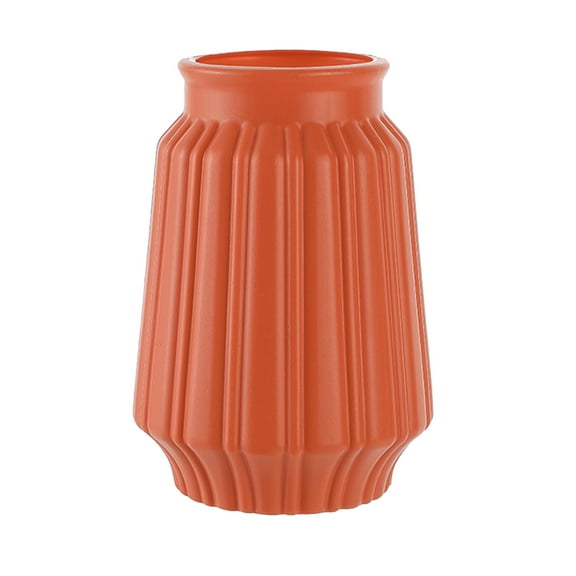 Mauxuk Decorative Vase Plastic Imitation Glazed Flower Pot for Home Decor, Navy Blue Faux Ceramic Vase for Living Room, TV Cabinet, Dried Flower Arrangement, Lightweight, 4.84 Inches Tall