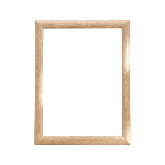 Mauxuk Elegant Wooden Photo Frame - Wall Hanging & Desktop Display for Home & Office - Durable Beige Wood Frame - Holds 4x6 & 5x7 Photos - Perfect for Family & Wedding Pictures (7.8x5.79 Inches)