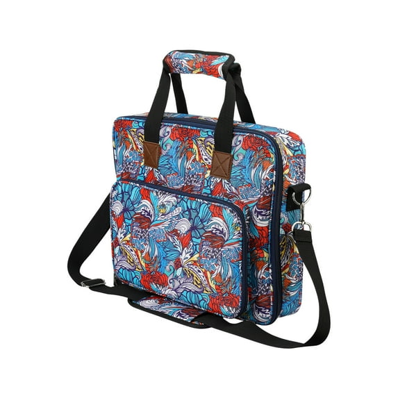 Mauxuk Embroidery Storage Bag - Multi-Layer Tote with Waterproof Oxford Cloth, Large Capacity Knitting Tool Organizer with Durable Zipper for Versatile Use