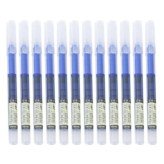 Mauxuk Fast-Drying Gel Ink Pens (12-Pack) - 0.5mm Rollerball, Non-Slip Grip, Blue Ink, Lightweight, Premium Plastic Design
