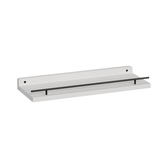 Mauxuk Floating Wall Shelf for Bathroom Kitchen - Wooden Storage Rack with Towel Hanger & Projector Stand - Modular Design - 33lb Load - Brown