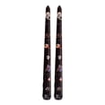 thumbnail image 1 of Mauxuk Halloween Candles Set of 2 - Black Soy Wax Printed Stick Candles with Pumpkin & Ghost Designs, Flame-Free Tabletop Decor, Spooky Party Supplies (9.84in Tall), 1 of 6