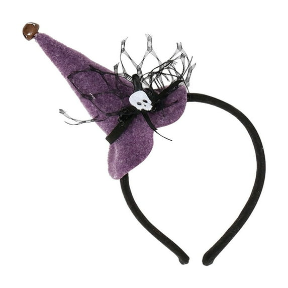 Mauxuk Halloween Witch Headband - Spooky Hair Accessory with Skull & Veil for Party, Themed Photography, Comfortable & Non-Slip