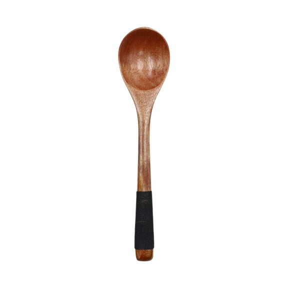 Mauxuk Handcrafted Wooden Spoon, Japanese Soup Ladle with Long Handle, Natural Wooden Utensil for Cooking & Serving, Smooth Finish, Durable Kitchen Tool