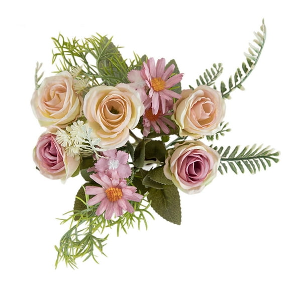 Mauxuk Imitation Flower Wedding Handheld Flower Wall, Artificial Flower for Home Decoration, Realistic and Durable for Indoor and Outdoor Use(Purple)