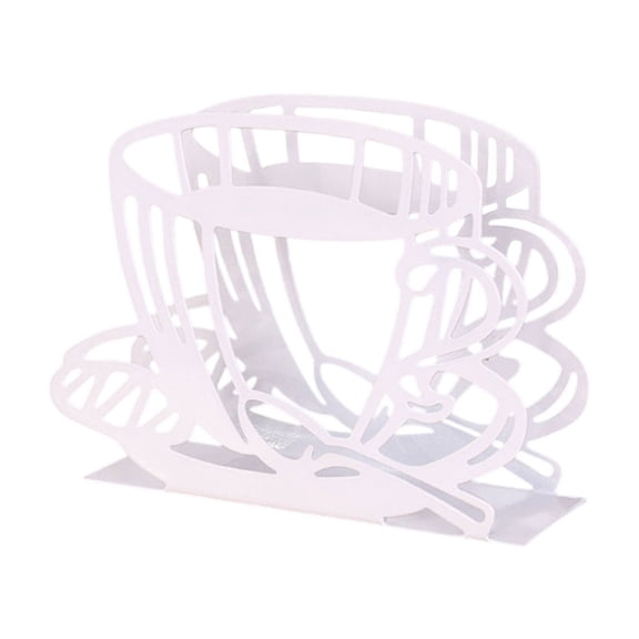 Mauxuk Iron Paper Towel Holder - Modern Hollow Design Storage Rack for Kitchen & Living Room, No Installation Needed, Lightweight & Portable (Black)