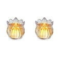 thumbnail image 1 of Mauxuk Liliaceous Flower Shaped Tea Light Candle Holder, Romantic Glass Wishing Candle Jar for Wedding Party Centerpiece, Multifunctional Decorative Candle Holder for Mood Lighting and Events, 1 of 6