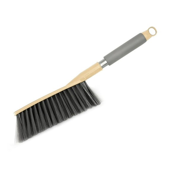 Mauxuk Long Handle Cleaning Brush with Soft Bristles - Large Electrostatic Sift Removal Brush for Carpets, Sofas, Floors - Lightweight 5.1oz, 15.7in - Non-Slip Grip