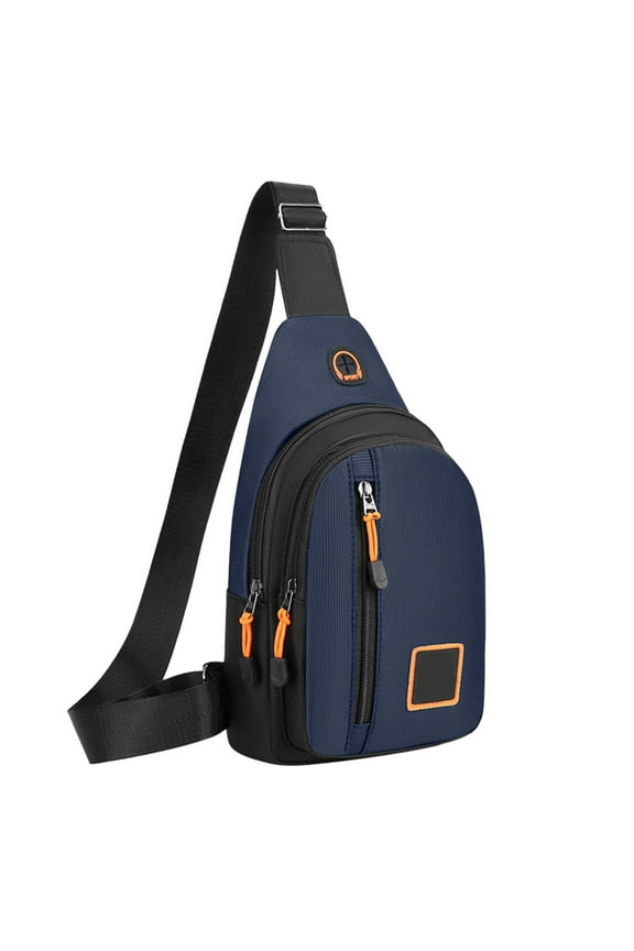 Mens Casual Chest Bag Large Capacity Waterproof Crossbody Sling Bag, Lightweight Travel Shoulder Bag for Outdoor Work Business, 11.81x6.69x1.97in