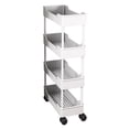 thumbnail image 1 of Mauxuk Multi-Tier Storage Cart with Wheels - 5-Layer Organizer, Narrow Design, Heavy-Duty Plastic, Easy Assembly, Brake System, 1 of 7