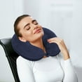 thumbnail image 1 of Mauxuk Multifunctional Foam Pillow - Ergonomic C Shaped Inflatable Neck Support, 360° Surround for Travel & Outdoor Comfort, Portable Polyester Nap Pillow for Cervical Spine Care, 1 of 6