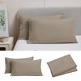 thumbnail image 1 of Mauxuk Pillow Cases Pack, Envelope Closure, Soft Brushed Microfiber Fabric, Shrinkage and Fade Resistant, Machine Washable, Durable, Comfortable, 20 x 32 Inches(Brown), 1 of 6