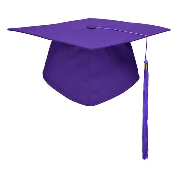 Mauxuk Premium Graduation Cap with Adjustable Tassel - Unisex Adult Polyester Hat for College & University - One Size Fits Most (22-24.4 Inch)