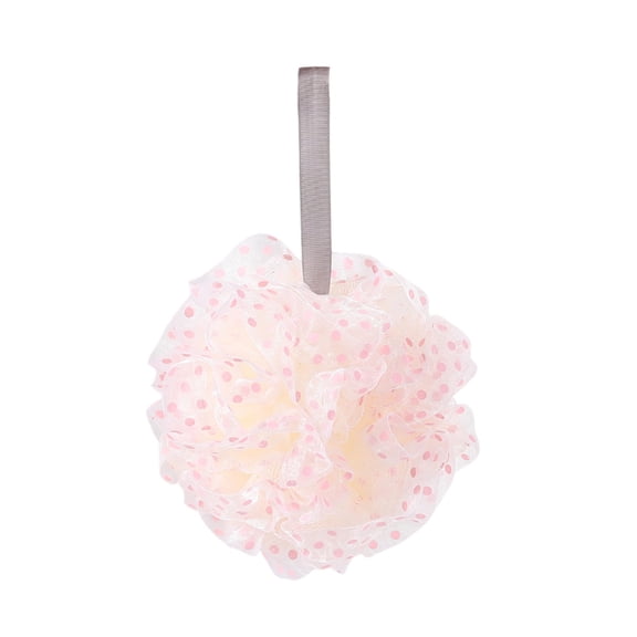Mauxuk Premium Soft Bath Sponge for Adults - Double Layer Mesh Loofah with Hanging Loop - Exfoliating Shower Pouf - Gentle Skin Cleansing (7x7 Inches)