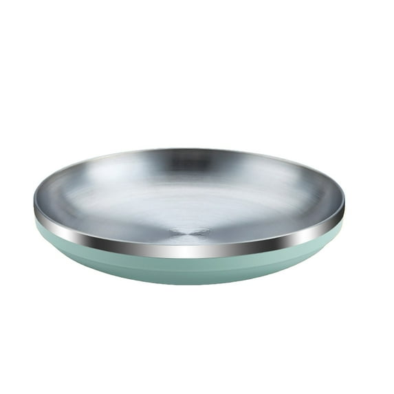 Mauxuk Premium Stainless Steel Insulated Serving Dish – Double-Layered Heat Retention for Hot & Cold Foods – Durable 7.9-Inch Portable Tableware – Ideal for Home & Outdoor Use