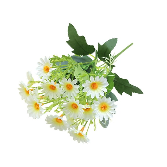 Mauxuk "Realistic Daisy Flowers Bouquet - Artificial Plastic Floral Decor for Home Garden Office, 12.99 Inch Lifelike Faux Blooms, Durable Eco-Friendly Holiday Decoration"