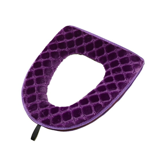 Mauxuk Soft & Warm Furry Toilet Seat Cover - Thickened Washable Cushion, Non-Slip Polyester Mat, Hygienic & Durable, Easy to Clean